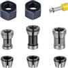 Ebksqs Set di 8 mandrini per fresatura superiore - Pinze da 6 mm/1/4 e 8 mm con dadi