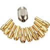 fatteryu 10pcs Punte da Trapano per mandrino in Ottone per utensile Rotante 0,5-3,2 mm Attacco da 4,3 mm