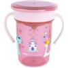 Miniland - Tazza Antigoccia per l'Apprendimento 360º, con Manici e Coperchio, Lavabile in Lavastoviglie, Senza BPA, 270ml (Fantasy)