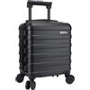 Cabin Max Anode - Bagaglio a mano, valigia leggera, rigida, con 4 ruote, serratura a combinazione…, Nero , 40x30x20cm, Bagaglio a mano