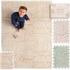 Co-Toddlery Tappeto Gioco Bambini 170x122 cm - Tappeto Neonato Gattonamento in Schiuma EVA, Antiscivolo e Facile da Pulire, Design Elegante per Ogni Stanza, Tappeto Puzzle Bambini Sicuro e Decorativo |Co-Toddlery