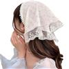 GlamRays Bandana per Donna in Pizzo Bianco Elegante Foulard Triangolare Fascia per Capelli Sciarpa per Capelli Accessori Capelli Boho Fascia Traspirante Bandana Estate Fe