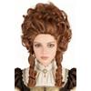 LeMarnia 18th Century Queen Parrucca Honeycomb parrucca riccia retrò parrucche costume di Halloween (marrone30)