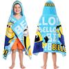 Get Trend Minions Incappucciato Asciugamani Bagno Ragazzi, Assorbente Asciugamano Cotone, Piscina Nuoto e Asciugamano da Mare, Morbido Poncho da Bagno Accessori Viaggio Regalo per Ragazzi (Blu/Giallo Minions)