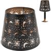 Tissting Paralumi Lampade E27 E26, Paralume Lampada in Ferro Decorativo 10 x 16 x 14 cm Paralume Lampada da Tavolo Scava, Paraluma Coprilampada Tronco Cono (Nero e Oro)