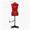 EFFEKTIV - Manichino Sartoriale Donna Regolabile in Altezza, Busto Ergonomico con Fissatori di Taglia, 13 Regolazioni, Taglia L - XXL (44-52 EURO), Rosso