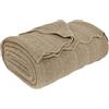 nielsen HOME coperta living Milo a maglia fine, 150x200 cm, sabbia (beige), 100% cotone, aspetto a spina di pesce