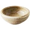 Wazakura Minoyaki Vaso per Fiori Ikebana Rotondo Smaltato, Realizzato in Giappone, Dipinto a Mano per Composizioni Floreali (Sabbia Beige)
