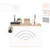 MOE UHANE Copertura per router WiFi, copertura router, mensola per router con copertura scorrevole, organizer spazio router, box per modem e router, custodia router, montaggio a parete