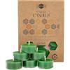 Danilovo Candele Decorative in Cera d'Api - Candele Naturali, Piccole Rotonde con Stoppini in Cotone - Durata: 4 Ore - Set di 24 Candele Cera D'api Naturale - Porta Candela in Plastica Riciclata - Danilovo