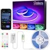 OULARA Smart COB LED Striscia RGB 6M,24V Dimmerabile RGB LED Strip light,Nastro LED Flessibile Smart Funziona con APP Controllo/RF Telecomando per decorazioni fai da te per feste