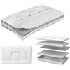Wellness Pillow Milano Cuscino Cervicale Ortopedico in Memory Foam Regolabile (4 Altezze 6/8/12/14 cm) - Allevia Dolori, Antirussamento, Traspirante, Fodera Lavabile