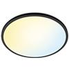 WiZ Plafoniera SuperSlim Smart WiFi, Luce Bianca da Calda a Fredda Dimmerabile, 32W, Nero, Tecnologia SpaceSense, Controllo Vocale (Alexa, Apple HomeKit, Google Home)