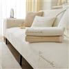 TOPCHANCES Copridivano 3 Posti Velluto Latte,2024 Universale Copridivano Antiscivolo Adatto Animali Domestici Copertura Protettiva Per Divano Del Copridivani Soggiorno(Bianco，90×90cm 1Pcs