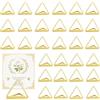 BAUCH Segnaposto 30 pezzi portacarte triangolo oro verticale, organizer documenti per ufficio, ideale per compleanno e eventi, pratico e elegante per tenere in ordine biglietti e carte
