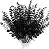 LWAIX Eucalipto Artificiali Foglie di Eucalipto Artificiale 20pcs Steli di EucaliptoEucalipto Artificiali per Festa di Nozze Giardino (Nero)
