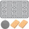SRunDe 71 x 38 CM Tappetino Lavello Cucina Grande con Spazzola | Lavandino Cucina Silicone Tagliabile e Pieghevole Foro di Scarico Tappeto Lavabo Resistente Calore Antiscivolo