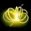 Balabaxer Filo Elettroluminiscenza Giallo, 5 m/16,4 piedi Luci al Neon Riduzione del Rumore Filo Elettroluminiscenza Portatile per Feste, Halloween, Decorazione Fai Da Te