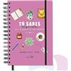 HappyMots Agenda scolastica 2023 2024 - Agenda 2023 2024 settimana vista - Agenda 2023 2024 spagnolo | Agenda settimanale illustrazioni - Include planner, calendario e adesivi - Torna a scuola