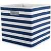 DII Righe, 100% Poliestere, Blu Nautico, 11x11x11
