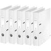 Leitz, formato A4, 50 mm, 1006 180° WOW-Raccoglitore con meccanismo a leva, colore: bianco perlato, confezione da 5 pezzi