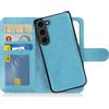 MyGadget Cover per Samsung Galaxy S24 Plus - Custodia Libretto Magnetica - Portafoglio Flip Wallet Case - Porta Carte in Similpelle PU Removibile Blu Chiaro