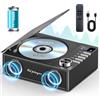 Greadio Lettore CD portatile Discman Lettore CD, protezione antiskip 4 suoni EQ, scheda TF/uscita AUX, piccolo lettore musicale, compatibile con CD-R, CD-RW e MP3 per