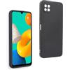 REY Cover in Gel TPU Nera per Samsung Galaxy A22 5G - A22s 5G, Ultra Sottile 0,33 mm, Morbido Flessibile, Custodia Silicone