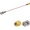 Vecys SMA Maschio a BNC Maschio Cavo Coassiale RF 50ohm SMA a BNC RG316 Cavo Jumper 6/15CM per Antenne Radio per Radioamatori Dispositivi LAN Wireless Radio Wi-Fi