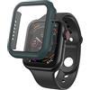 N NEWTOP Cover Pellicola 2in1 Compatibile per Apple Watch Serie 7/8 Custodia Protettiva Vetro Temperato Case Rigida Colorato Scocca Protezione Totale Ultra Sottile HD Soft (41mm, Verde Marino)