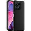 HULLIN Custodia per Telefono in Silicone Colorato, Adatta per HONOR X8a (6.7) - Nero