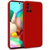 MyGadget Cover per Samsung Galaxy A71 4G - Custodia in Silicone Morbido a Doppio Strato - Case con Protezione Fotocamera & Fodera Interna Antigraffio - Rosso