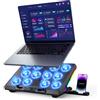 Trullypine Basi di Raffreddamento per PC Portatili RGB, Ventola PC Portatile 5 Altezze Regolabili, 12 Ventole Silenziose, 2 porte USB, Raffreddamento Rapido, per 12-17,3 pollici (LCD)