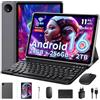 Raemond Tablet Android 16 da 11 pollici Gemini AI 24 GB RAM + 256 GB ROM (2 TB TF), tablet da gioco da 8000 mAh Unisoc T7250 Octa-Core, Widevine L1+16 MP+8 MP Tablet PC, 2,4 G+5 G WLAN GMS/Face ID/GPS
