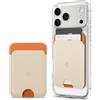 Caseology Casesology by Spigen Nano Pop MagFit Portafoglio MagSafe Wallet Magnetico Portacarte Compatibile con iPhone 17/16/15/14/13/12 Modelle, Accessori MagSafe - Orange Beige
