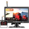 Fuluku Kit Telecamera di Retrovisione Senza Fili: Monitor 7 Pollici HD 1080P, Impermeabile IP68 con Funzioni BSD e Linee Guida parcheggio per Auto, Camper, Rimorchio, Camion, Furgone, Bus