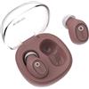 eleror Auricolari wireless per piccole orecchie, unisex, Bluetooth per piccoli canali uditivi, mini auricolari per iPhone, Android, microfono Bluetooth wireless (Rosa Anticato)