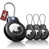 SPGUARD Compatibile con Apple AirTag ciondolo Secure Holder con cavo, confezione da 2 portachiavi Air Tag Lock Case portachiavi portachiavi per chiavi, bagagli e molto altro (nero e nero), Nero/nero