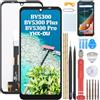 YHX-OU 6.1 Nero Schermo per Blackview BV5300 BV5300 PRO BV5300 Plus LCD Display Touch Screen Digitizer Ricambio Assembly + Strumento di Installazione + Vetro temperato
