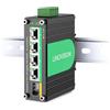 LINOVISION Industrial 4 Porte Gigabit Switch PoE solare con DC9～57V ingresso di alimentazione ridondante, 12V PoE Switch con Uplink SFP, IEEE802.3af/at, alimentazione PoE compatto per l'energia solare