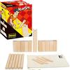 Idena 40175 Nordmann - Gioco da tavolo con 10 cub, 6 legni da tiro, re e 4 barre angolari, con borsa per il trasporto e la custodia, divertente gioco di lancio per giardino, parco e spiaggia