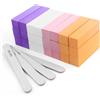 REBECCAGIBSON 24 pezzi 120 Grano Unghie con sfregamento unghie Quadrato,4 Colori Buffer Unghie Quadrato,Blocchi Abrasivi Professionali,Nail Buffer Spugna,per unghie,famiglia, salone