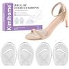 Kimihome - Cuscinetti per avampiede da donna, 2 paia di solette in gel e metatarso con protezione per tallone, sollievo dal dolore e protezione vesciche in scarpe grandi, per tacchi alti, sandali ed