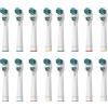 Smartroics Testine di ricambio per Oralb Dual Clean, testine generiche doppie compatibili con spazzolino elettrico Oralb Braun, 16 pezzi