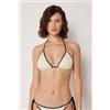 Calzedonia Triangolo Costume Bicolor Embroidery Bianco