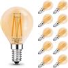 ehomeled 6 W - Lampadina LED E14 a filamento equivalente a lampadina a incandescenza 55 W, 720 lm G45, filamento LED retrò, vetro ambrato bianco caldo 2300 K, non dimmerabile, confezione da 10