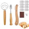 Helweet Taglierino per Pane, Frusta per Impasto, Lama Pane, Frusta per Pasta Danese, Coltello da Panettiere, con 10 Lame, per Pane, Torte, Pizza e Biscotti