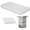 EVERGREENWEB MATERASSI & BEDS EVERGREENWEB Materasso Lettino o Culla 60x120 per Bambini alto 12 cm + Cuscino su misura GRATIS con Fodera in Cotone Naturale, Rivestimento Sfoderabile Bianco Anallergico Lavabile SYMBA