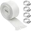 RDTOK Tubo di scarico 25 mm per generatori di corrente, 200 cm, resistente al calore, tubo flessibile con 4 clip in acciaio inox, isolamento tubo di scarico per riscaldamento diesel, riscaldatore
