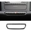 KUNGKIC Fibra di carbonio per auto pannello di controllo centrale aria adesivo decorativo compatibile con Mercedes Benz Smart 451 Fortwo 2011-2015 accessorio cornice per tasti di avvertimento (nero)